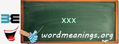 WordMeaning blackboard for xxx